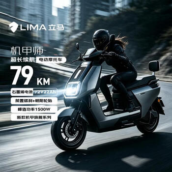Lima electric motorcycle, cost-effective motorcycle, mecha division electric motorcycle 72v22ah graphene 80km ultra-long battery life peak 1500w battery motorcycle polar gray/silver