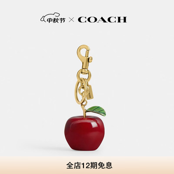 Coach women's small apple handbag pendant mixed color