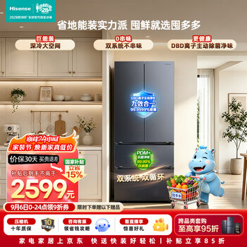 Hisense duoduo 550l french-style multi-door refrigerator large-capacity dual-system dual-purification active sterilization ultra-thin bcd-550e5sfqkd national subsidy