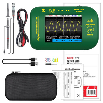 Bside ot2 small digital oscilloscope single channel 10m multi-function oscilloscope, dedicated for auto repair instrument and home appliance repair. mini ot2 single channel 10mhz + complete accessories