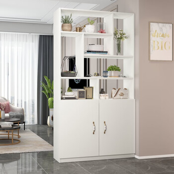 Kaiyu light luxury entrance cabinet shoe cabinet integrated modern new living room screen entrance partition cabinet multi-functional wine cabinet storage cabinet minimalist pure white 100*30*200 thickened plate