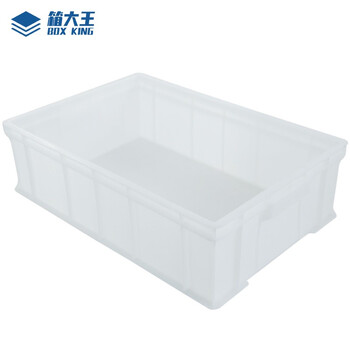 Box king xlj-04 thickened plastic turnover box parts box screw tool box 3# white 520*350*150mm can be customized