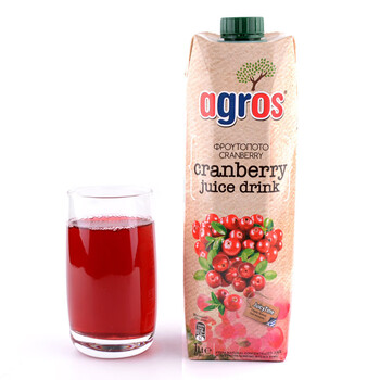 Greek imported agros fruit juice drink family pack cranberry 1l