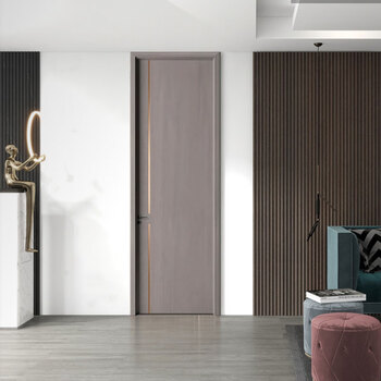 Composite solid wood interior door, natural ecological door, bedroom door, paint-free door, rental door, single door, nordic oak no. 2