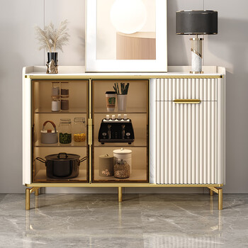 Huanghai furniture light luxury sideboard modern simple large capacity storage cabinet painted slate wine cabinet multifunctional tea cabinet light luxurious paint length 120 width 40 height 95