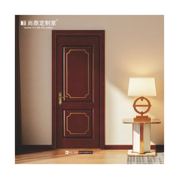 Shang ding bedroom study wooden door american style interior set wooden door black background manchurian ash wh-386 red