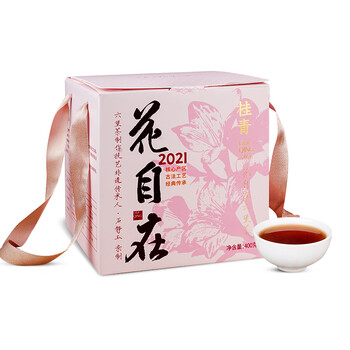 Little senior sister reviews camellia zizai 2021 floral liubao tea guangxi specialty black tea guiqing 520 400g