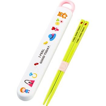 Skater japan imported skater machine washable portable chopsticks chopstick box chopstick set children students portable cutlery box toys (ph) 1 pair
