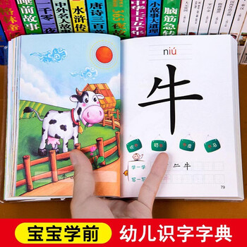 Baby preschool literacy children's literacy enlightenment textbook 2 years old 3 years old 4 years old 3-6 years old children's picture literacy cards kindergarten kindergarten middle class puzzle pictographic literacy king early education book picture book first grade interesting artifact literacy book