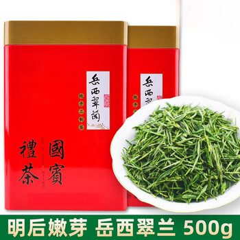 Yanhai mid-autumn festival authentic yuexi cuilan 2024 new tea guobin gift tea minghou spring tea green tea bulk anhui tea 500g 500g new tea 2 cans