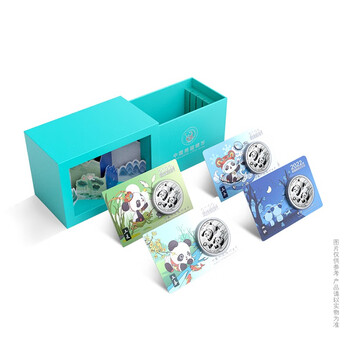 China gold coin 2022 panda 30g commemorative silver coin twenty-four solar terms theme smart card set spring, summer, autumn and winter set