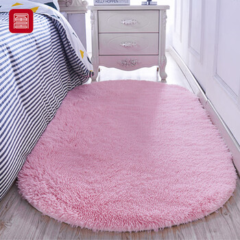Fuju peach velvet carpet non-slip bedroom bedside bay window blanket 80*160cm peach pink