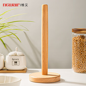 Newair kitchen paper towel holder, wooden lazy wiper arrangement rack, oil-absorbing paper holder, cling film roll paper storage rack