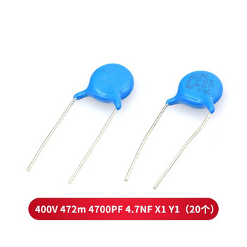 Taotimeclub high voltage ceramic safety y capacitor 400v250v 1nf-4.7nf 400v 472m 4.7nf x1 y1 20 pcs