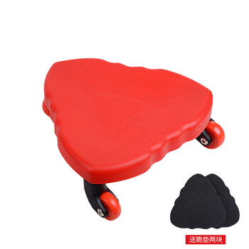Mentuo jiajian abdominal disc fitness abdominal muscle disc men's home equipment universal abdominal muscle fitness abdominal wheel roller four-wheel skateboard red single pack + 2 kneeling pads