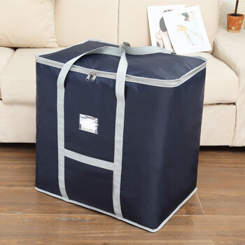Luila oxford cloth quilt storage bag quilt bag large capacity clothing storage bag luggage packing moving bag dark blue large size 55x40x55cm=120 liters large capacity