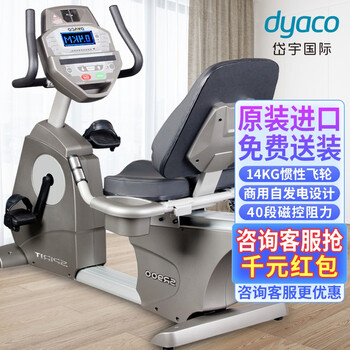 Dyaco original imported commercial horizontal exercise bike sr900 gym recommended aerobic training equipment magnetically controlled resistance self-generating