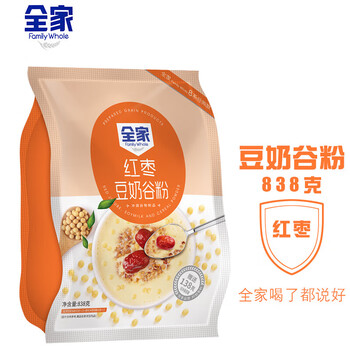 Family nutrition oatmeal casual salty breakfast late night meal replacement drinking cereal independent small packet red date soy milk powder 838g*1 bag