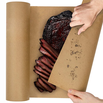Butcher paper barbecue meat paper kraft paper butcher paper meat wrapping smoked paper food grade wax-free heat-resistant roll brown 44 points 2*5200cm