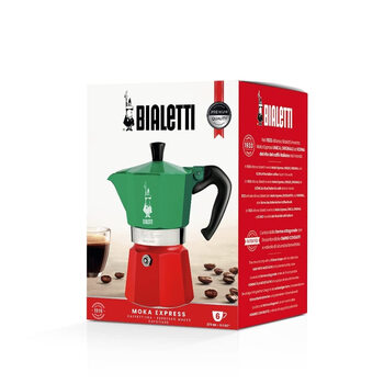 Bialetti classic moka pot italian series 270ml aluminum classic red green silver coffee machine