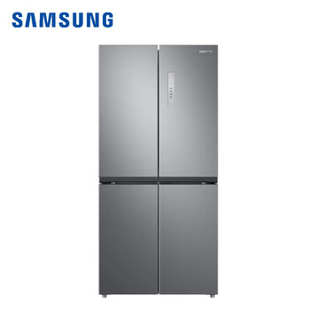 Samsung 488 liter large capacity cross-door multi-door refrigerator intelligent inverter compressor dual cycle high moisturizing air-cooled frost-free quick freezing official refurbished machine rf48a4000m9/sc moonlight silver