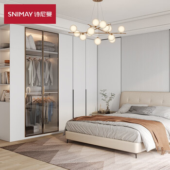 Schneiman whole house custom wardrobe overall home bedroom cloakroom modern simple multi-functional storage wardrobe one door to top customization prepayment (non-commodity price)