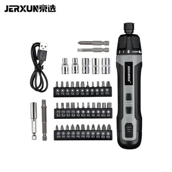 Jerxun electric screwdriver small mini rechargeable adjustable torque torque multi-speed lithium pen-type screwdriver and batch set