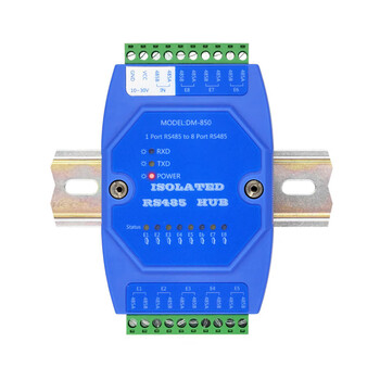 8-port 485 hub 8-way rs485 distributor sharer photoelectric isolation lightning protection isolator repeater eight-port partial customization customized host 4-port