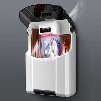 Durable and sterilizable chopstick barrel multifunctional chopstick cage storage rack household wall-mounted dehumidifying chopstick basket chopstick barrel sterilized gray