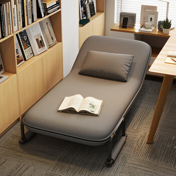 Insdea sofa bed folding recliner lunch break artifact office single bed dual-purpose home companion bed computer chair 65cm cotton and linen dark gray-free 1 pillow