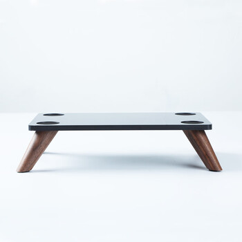 Shangyun is suitable for marshall killburn/acton/stanmore/woburn solid wood desktop speaker stand base acton i ii iii black walnut (excluding speakers)