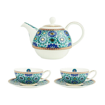 Dunoon bone china mother-in-law teapot english afternoon tea bone china tea set european small luxury teapot teacup and saucer ceramic coffee pot ishtar one pot, two cups and two saucers