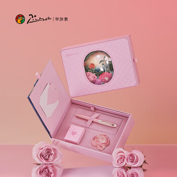 Picasso (pimio) hot items pen gift box high-end valentine's day gift for women mother gift female signature pen muse garden ink set business 5528 mist rose powder