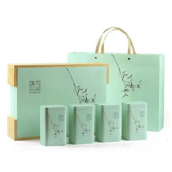 Blue square 2023 new tea yunwu green tea biluochun tea alpine green tea strong flavor bag bulk 250g 500g formal gift box 4 cans