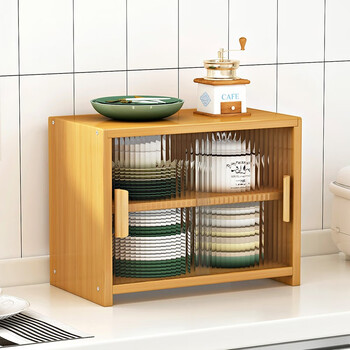 Sizhuge dining table dining table counter top storage solid wood home desktop kitchen tableware restaurant cabinet stove side cabinet changhong glass sliding door second floor primary color