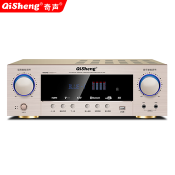 Qisheng home amplifier high-power professional 5.1 bluetooth ktv audio hdmi subwoofer karaoke digital hifi fever home theater av-2609 (5.1 channel hd version)