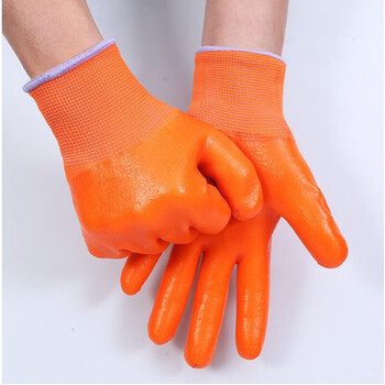 Labor protection gloves, rubberized, dipped, wear-resistant, full rubber, pvc, fully hung, plastic, waterproof rubber, thickened rubber tendon gloves