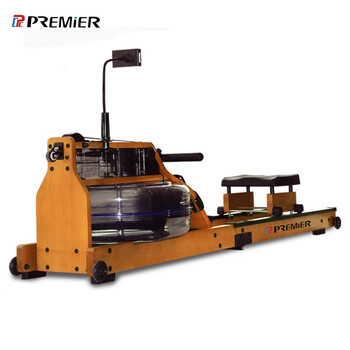 Premier american green commercial solid wood folding water resistance rowing machine red beech double-track fitness exercise rowing machine gl-rt306a solid wood folding rowing machine