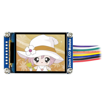 Waveshare lcd screen display monitor spi communication rgb full color with backlight 2-inch lcd screen 1 box