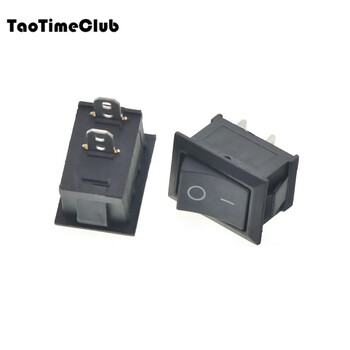 Taotimeclub boat-shaped switch kcd1-101 water dispenser electronic scale boat-shaped rocker power button accessories 2 feet 6a250v 2 feet 2 gears black copper feet (2 pieces)