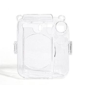 Original suitable transparent polaroid protective case for mini12 fuji camera anti-fall silicone soft shell hand-held decorative accessories women's backpack protective cover storage bag lanyard strap transparent protective case suitable for mini12