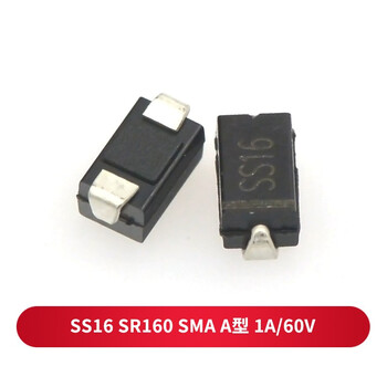 Taotimeclub schottky rectifier diode smd type a sma sr160 sr260 sr360 ss16 sr160 1a/60v (10 pieces)