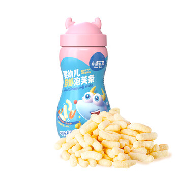 Xiaolulanlan recommends infant puff strips, snacks for babies over 6 months old, finger puff freeze-dried strips, 1 can of shrimp flavor