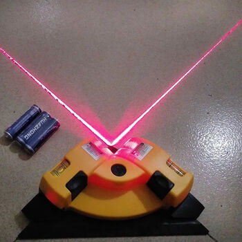 Cuijiang laser level ground line meter level ruler 90 degree angle laser line meter decorator red light no. 5 battery model