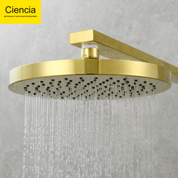 Ciencia ciencia ciencia plastic bathroom 8-inch shower head bathroom pressurized top spray shower head titanium