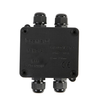 Ip68 plastic waterproof junction box with one in and four out outdoor cable street light junction box four-way waterproof box fsh714-4p (pg9 4-8mm) 1 piece