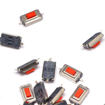 Taotimeclub 3*6*2.5mm tact switch patch 2 pins red button (20 pieces)