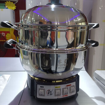 Household multifunctional thickened lixing electric hot pot electric steamer large capacity cooking automatic power off optional 30 cm diameter thickened