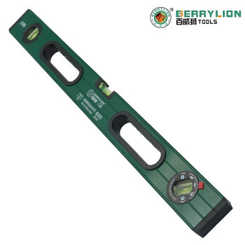 Budweiser lion heavy-duty aluminum alloy level industrial-grade magnetic high-precision measuring tool multi-functional household torpedo-type small balance ruler slope blister leveling ruler decoration three blister level reinforced aluminum alloy level (600mm)