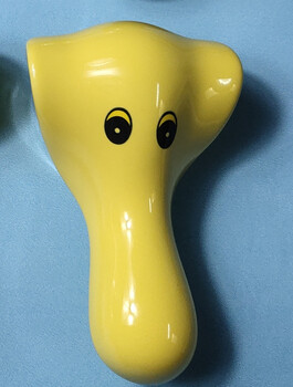 Beiya kindergarten cartoon ceramic elephant trunk switch valve universal colorful elephant faucet handle accessories elephant yellow handle + small screwdriver + hot and cold marks